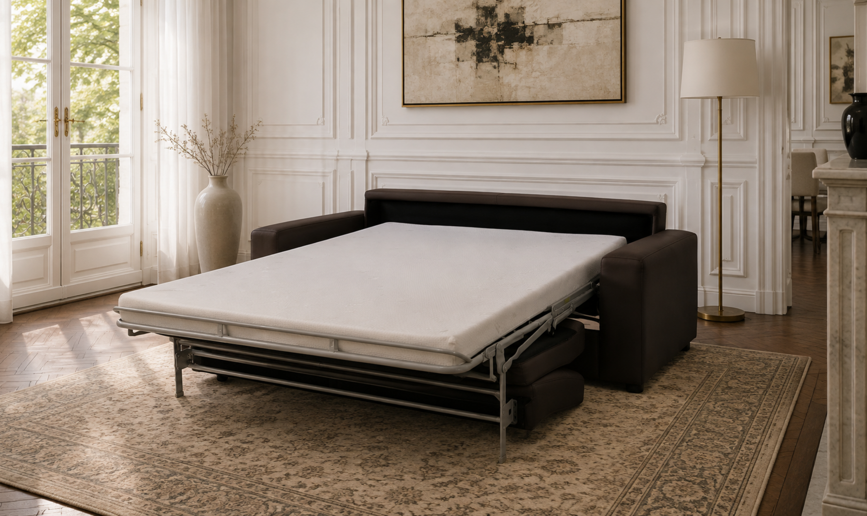 Klaussner Placido Queen Leather Sleeper Sofa