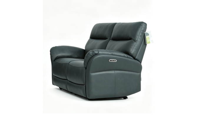Klaussner Ravello Leather Reclining Loveseat with USB Port-Jennifer Furniture