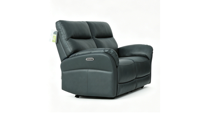 Klaussner Ravello Leather Reclining Loveseat with USB Port-Jennifer Furniture