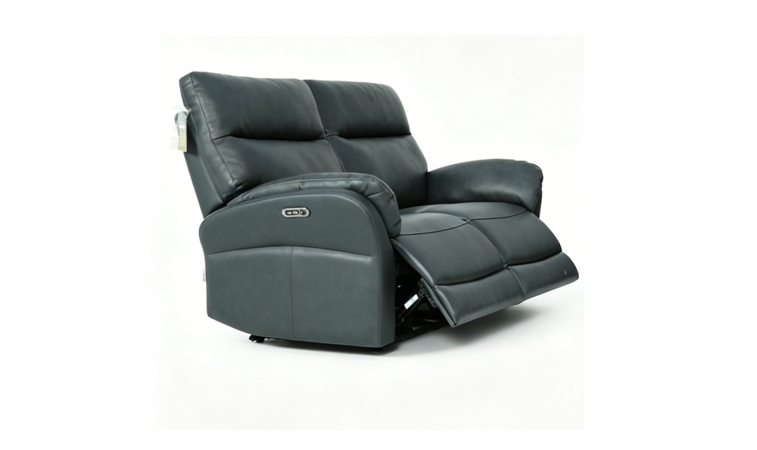 Klaussner Ravello Leather Reclining Loveseat with USB Port-Jennifer Furniture