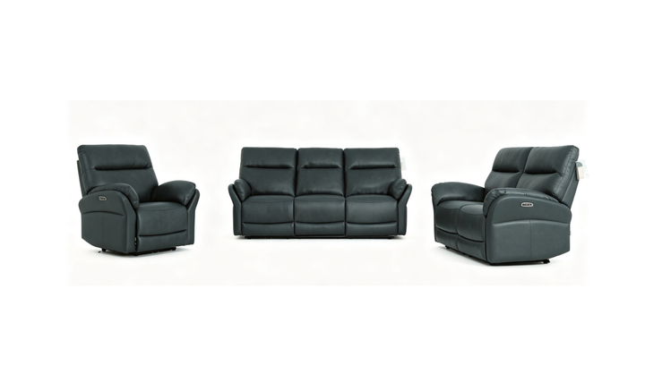 Klaussner Ravello Leather Reclining Living Room Set with USB Port