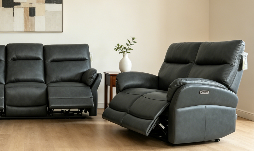 Klaussner Ravello Leather Reclining Loveseat with USB Port-Jennifer Furniture