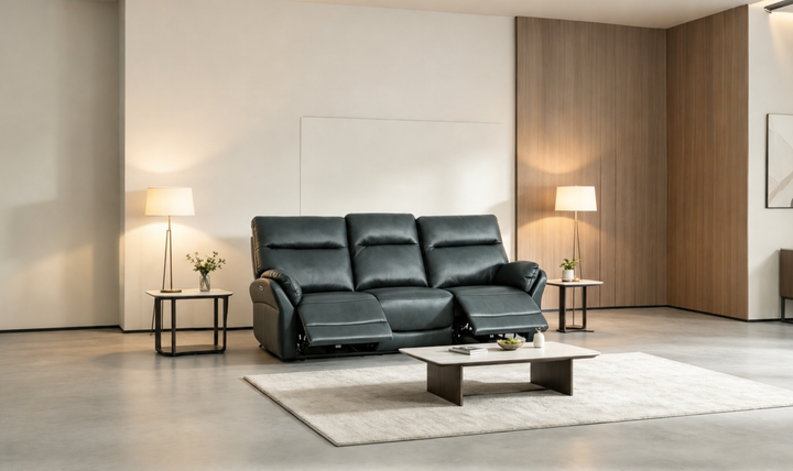 Klaussner Ravello Leather Reclining Sofa with USB Port-Jennifer Furniture