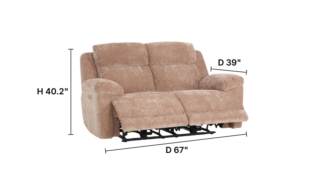 Klaussner Ridgewood Fabric Power Reclining Loveseat-Jennifer Furniture