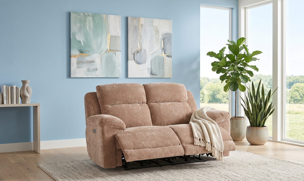 Klaussner Ridgewood Fabric Power Reclining Loveseat-Jennifer Furniture
