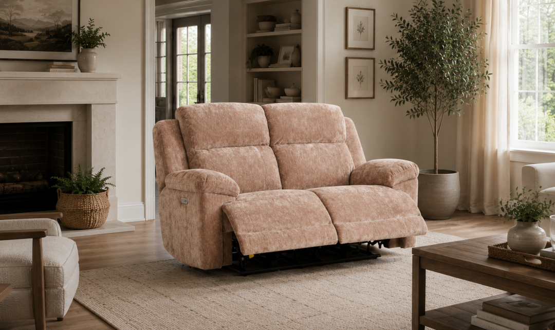 Klaussner Ridgewood Fabric Power Reclining Loveseat-Jennifer Furniture