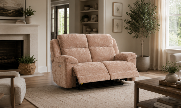 Klaussner Ridgewood Fabric Power Reclining Loveseat-Jennifer Furniture