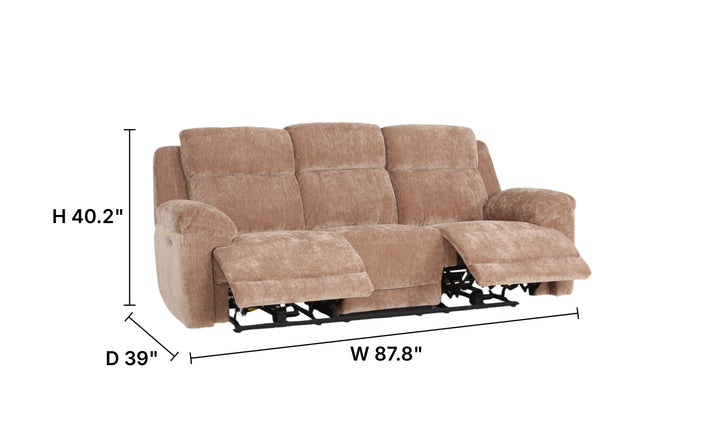 Klaussner Ridgewood Fabric Power Reclining Sofa-Jennifer Furniture