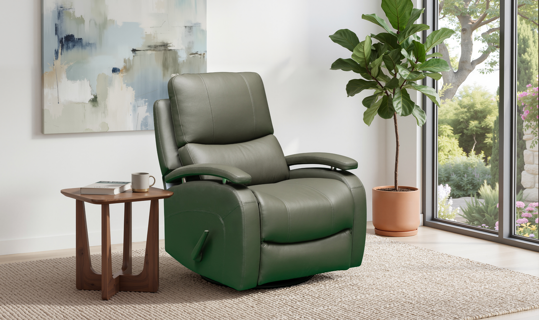 Klaussner Riposo Leather Recliner Chair - Jennifer Furniture