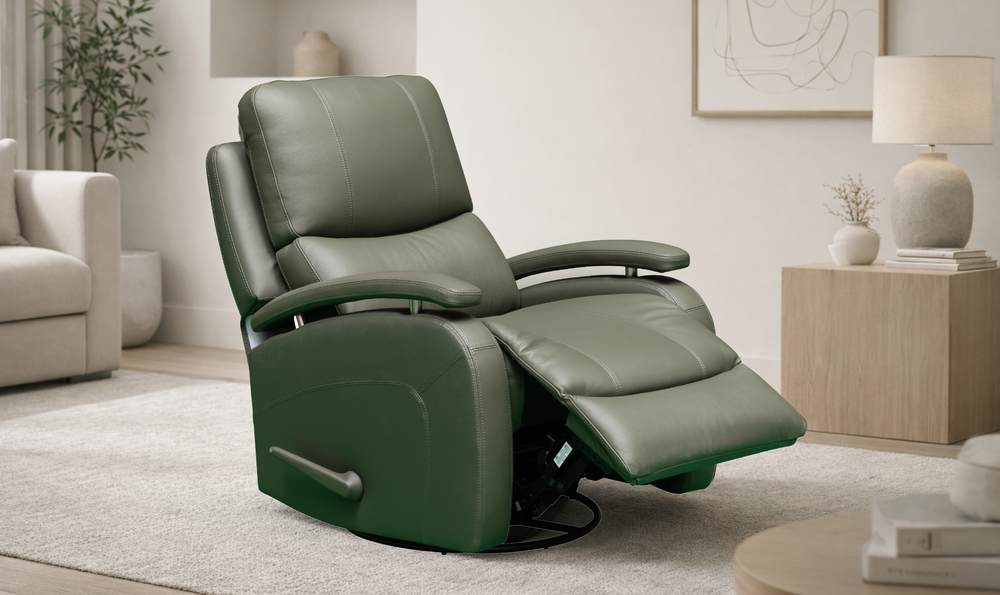 Klaussner Riposo Leather Recliner Chair - Jennifer Furniture