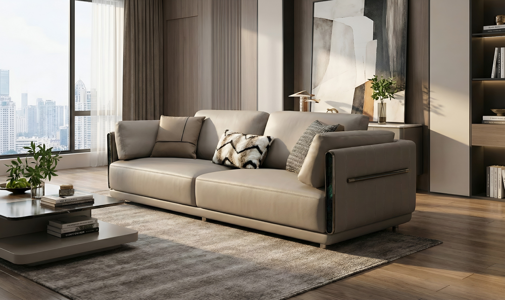 Klaussner Sartoria Zenith Power 3-seater Sofa-Jennifer Furniture
