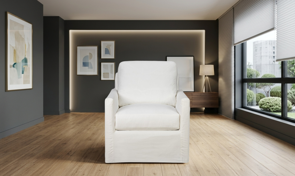 Klaussner Savannah Accent Chair with Flared Track Arms-Jenniferfurniture
