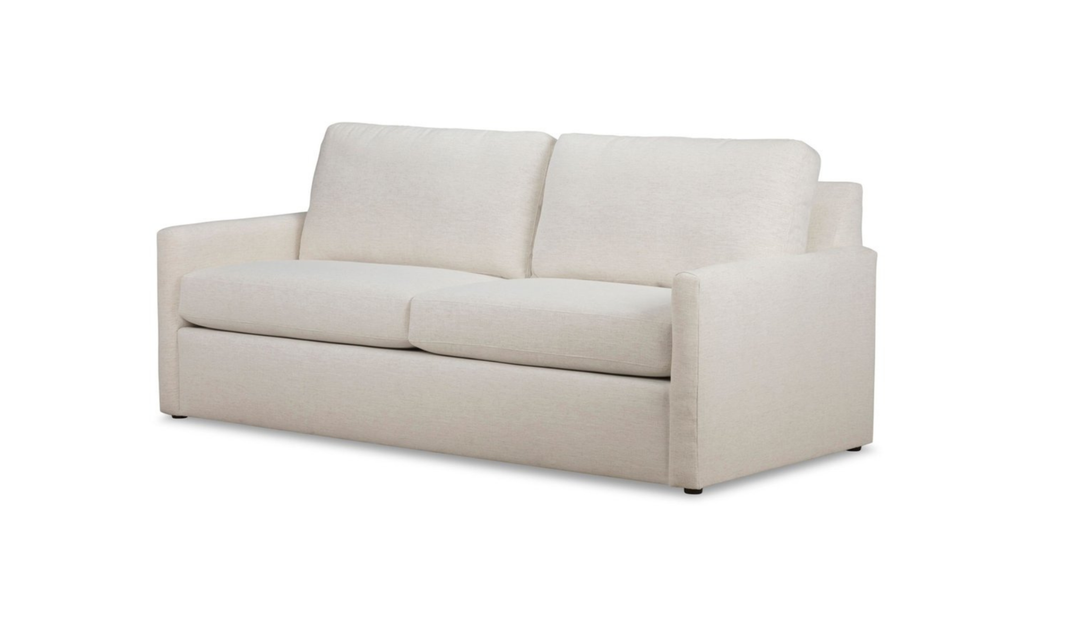 Klaussner Savannah Modern Square Arms Sofa (Fabric/Leather)- Jennifer furniture