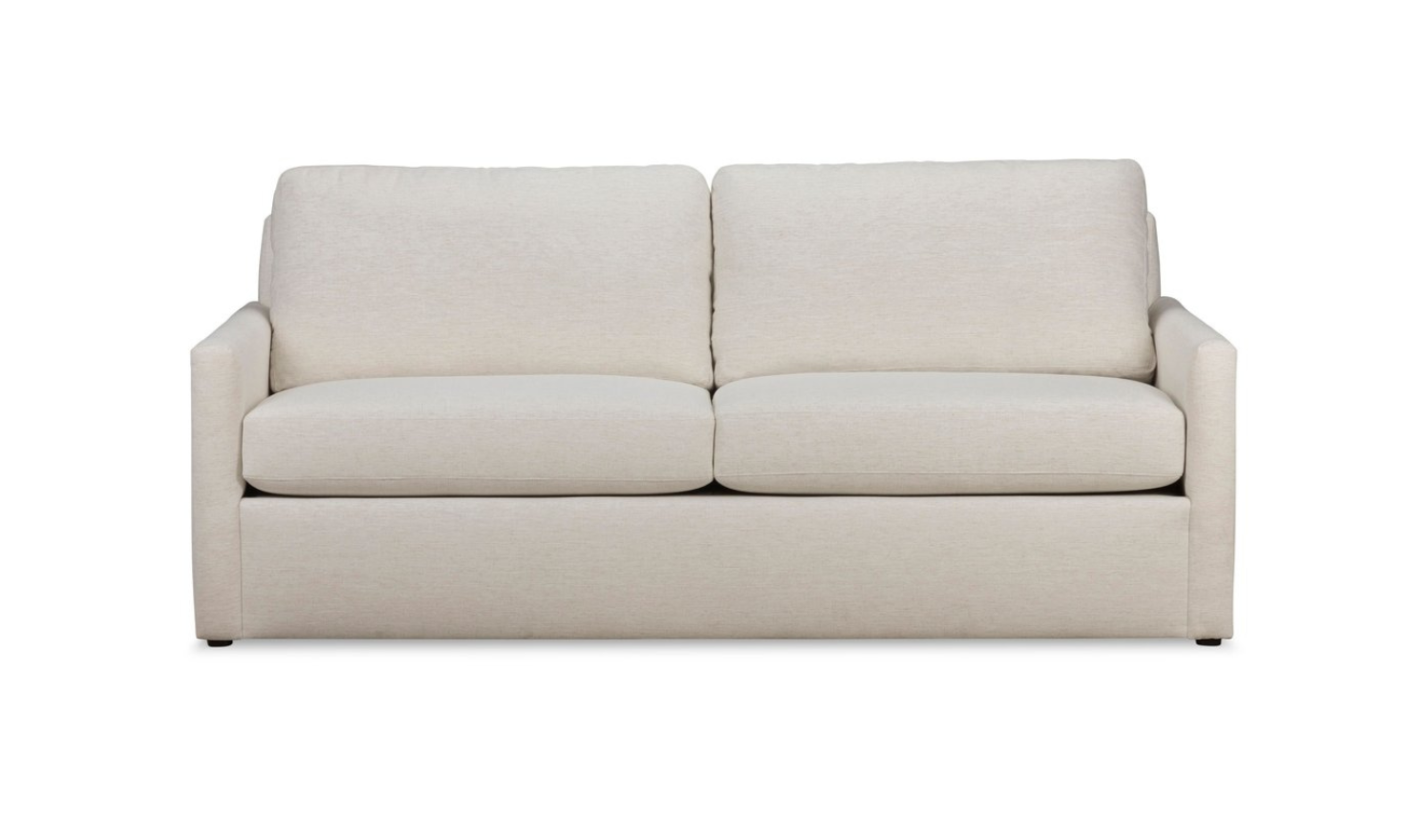 Klaussner Savannah Modern Square Arms Sofa (Fabric/Leather)- Jennifer furniture