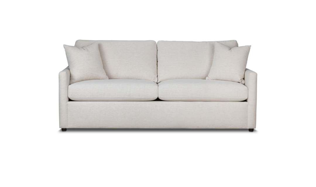 Klaussner Savannah Modern Square Arms Sofa (Fabric/Leather)- Jennifer furniture