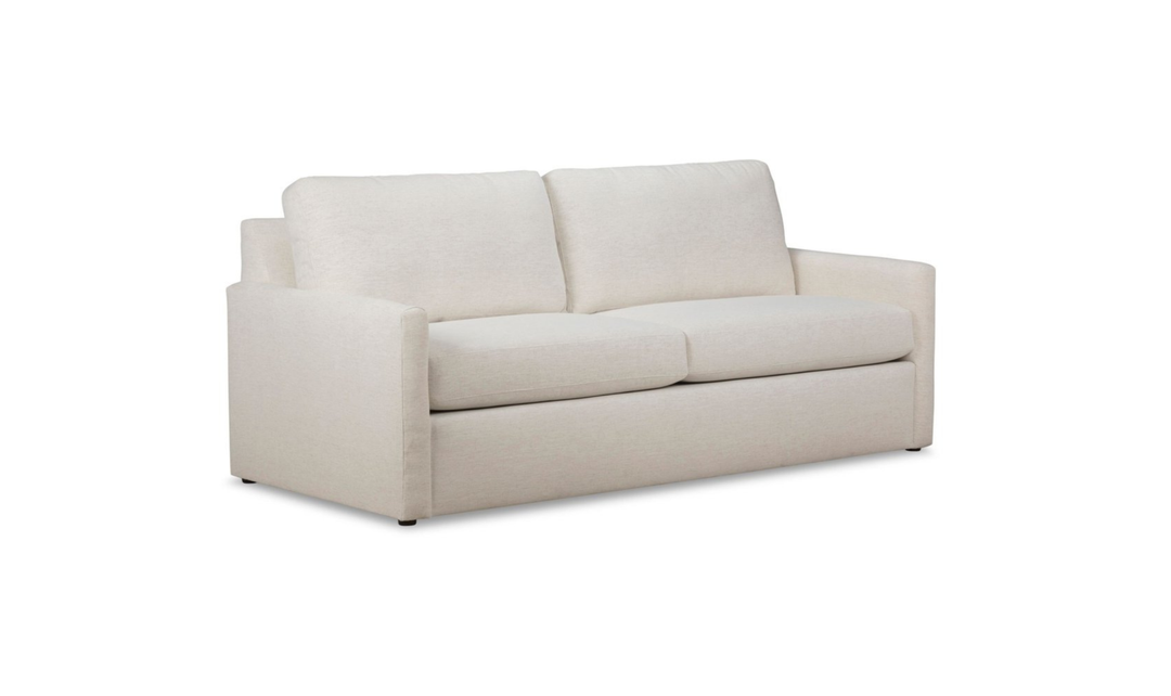 Klaussner Savannah Modern Square Arms Sofa (Fabric/Leather)- Jennifer furniture