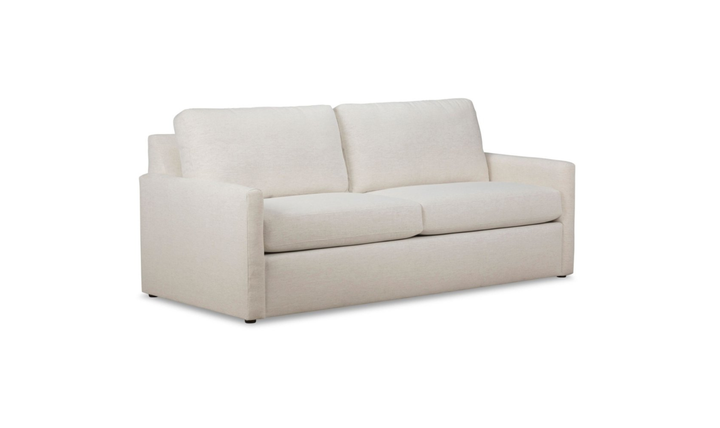 Klaussner Savannah Modern Square Arms Sofa (Fabric/Leather)- Jennifer furniture
