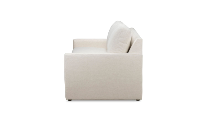 Klaussner Savannah Modern Square Arms Sofa (Fabric/Leather)- Jennifer furniture