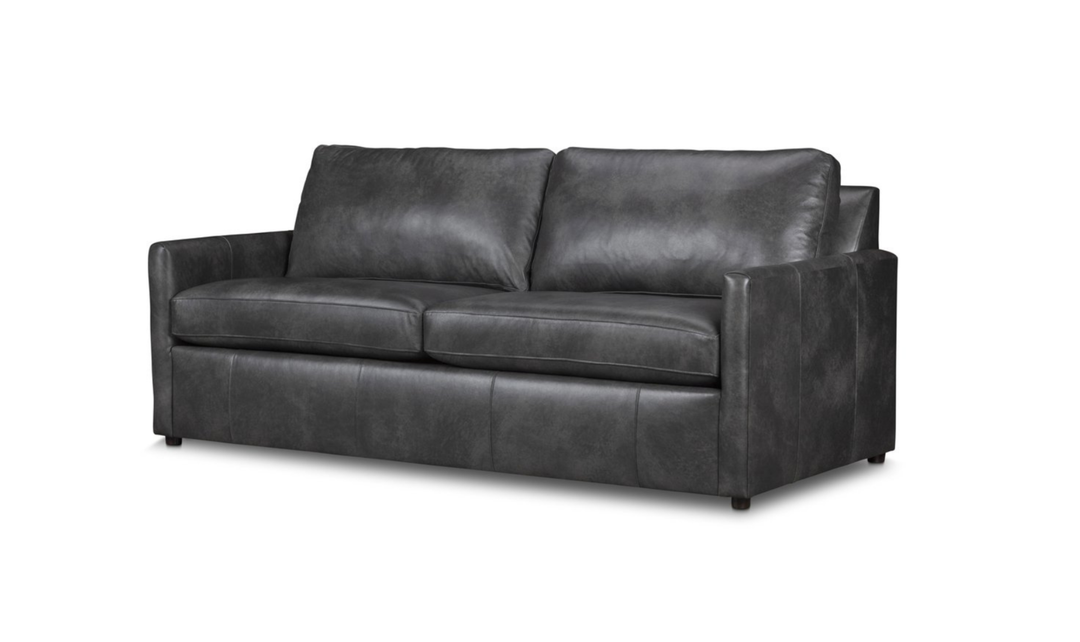Klaussner Savannah Modern Square Arms Sofa (Fabric/Leather)- Jennifer furniture
