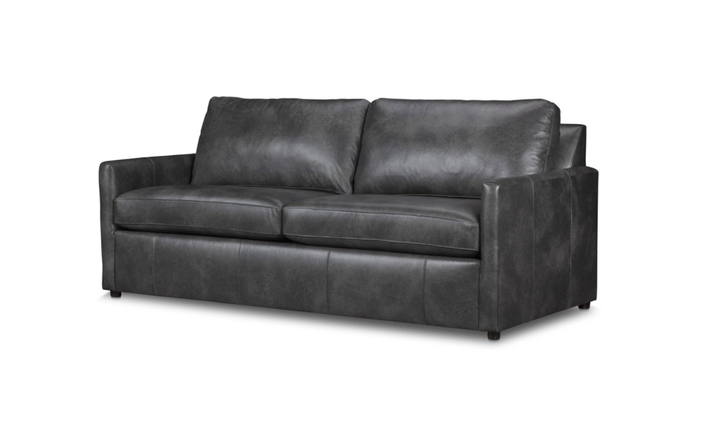 Klaussner Savannah Modern Square Arms Sofa (Fabric/Leather)- Jennifer furniture