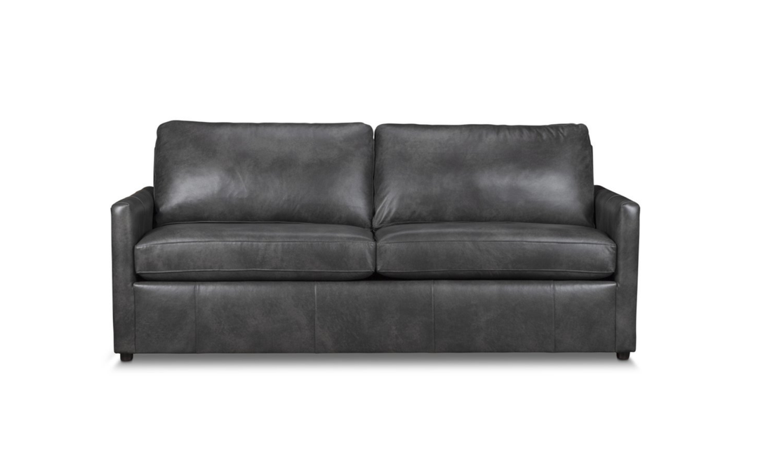 Klaussner Savannah Modern Square Arms Sofa (Fabric/Leather)