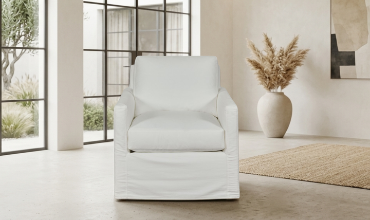 Klaussner Savannah Slipcover Accent Chair with Flared Track Arms-Jenniferfurniture