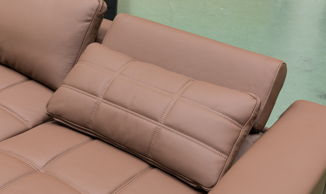 Klaussner Serenity 3-seater Brown Leather Power Reclining Sofa