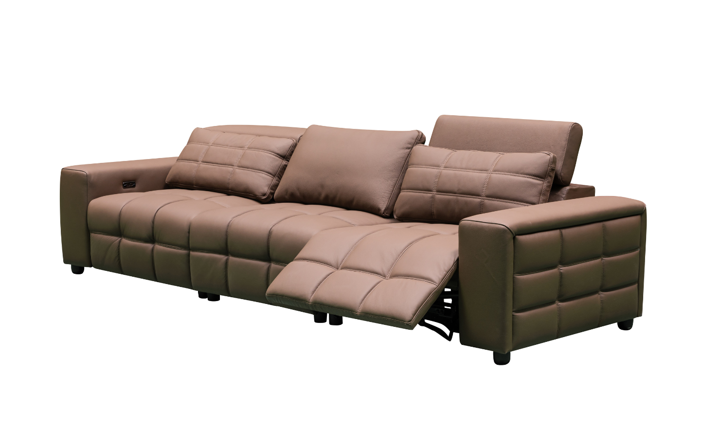 Klaussner Serenity 3-seater Brown Leather Power Reclining Sofa
