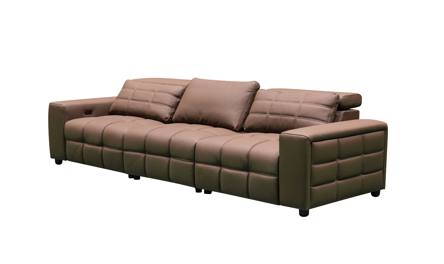 Klaussner Serenity 3-seater Brown Leather Power Reclining Sofa