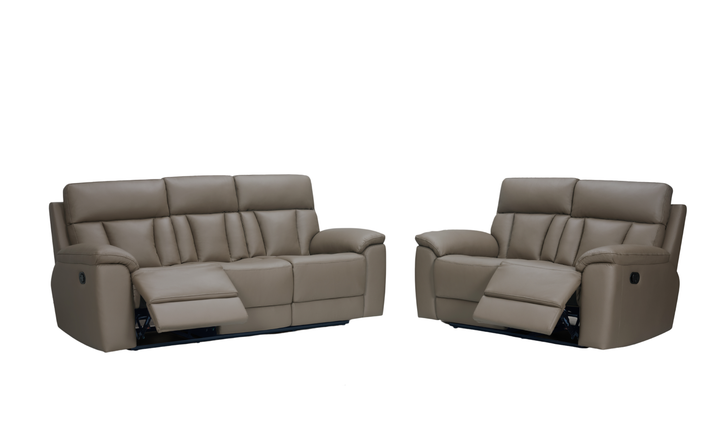 Klaussner Siena Manual Reclining Living Room Set (Sofa + Loveseat) - Jennifer Furniture