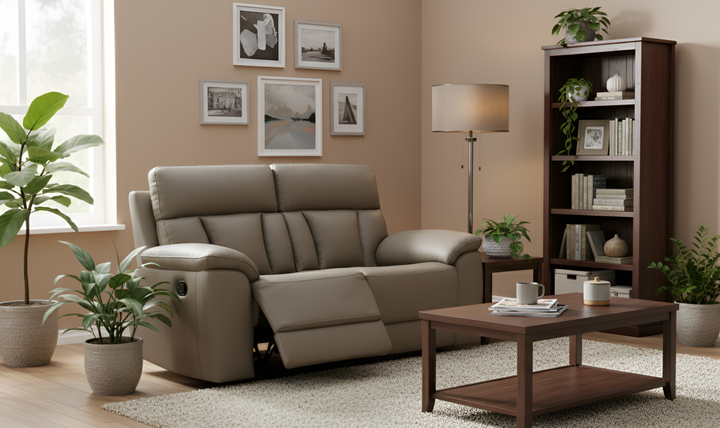 Klaussner Siena Manual Reclining Living Room Set (Sofa + Loveseat) - Jennifer Furniture