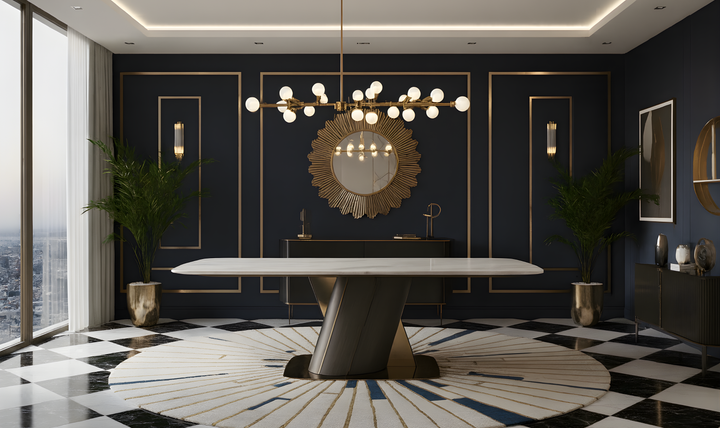 Klaussner Sorriso Coffee Table with Beige Marble Finish