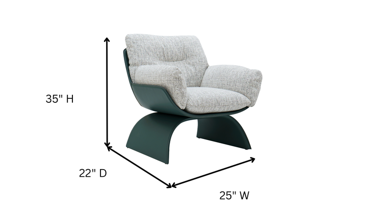 Klaussner Spazio Light Gray Leather Lounge Chair-Jennifer Furniture