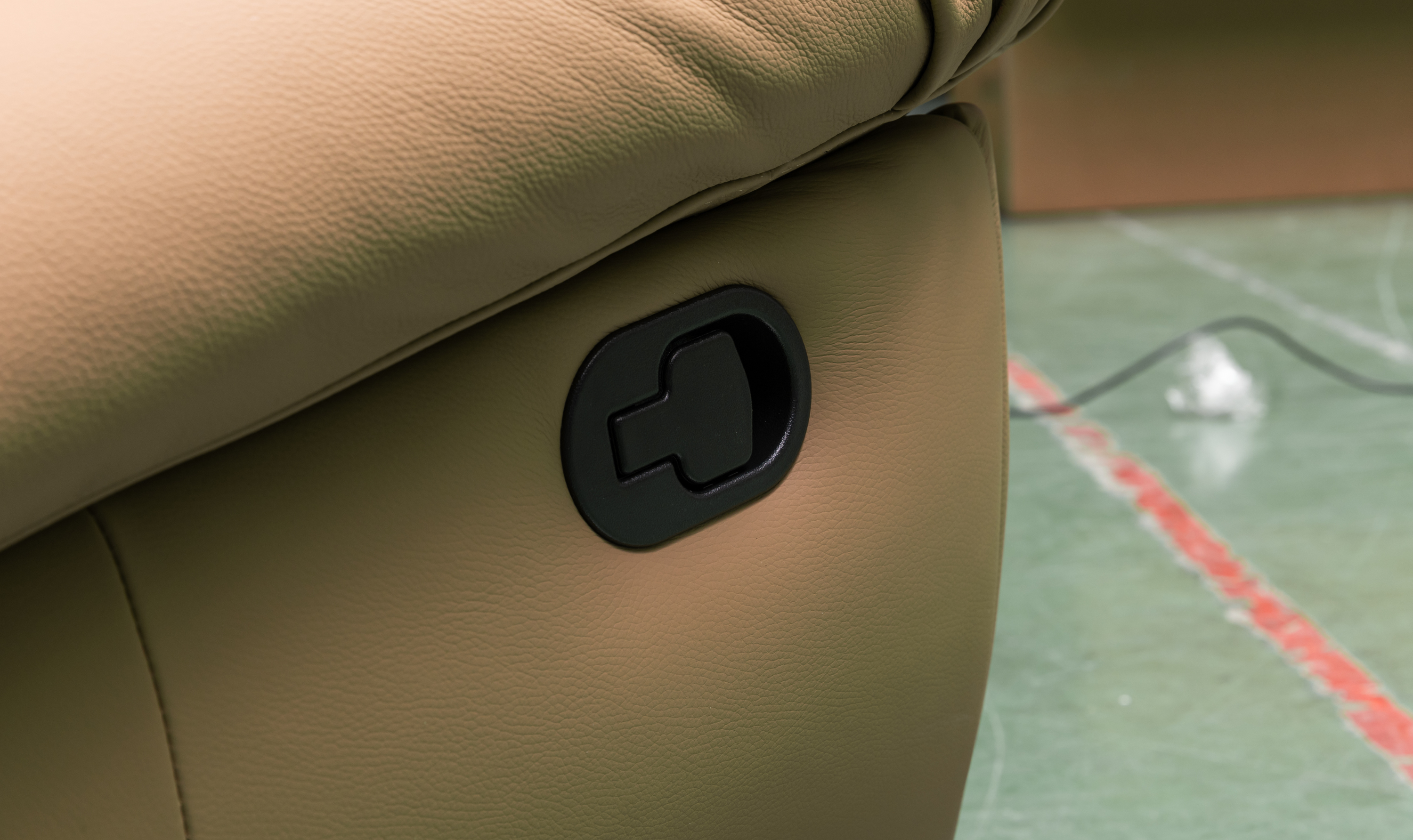 Klaussner Stella Swivel Glider Leather Manual Recliner with Cushion Arms-Jennifer Furniture