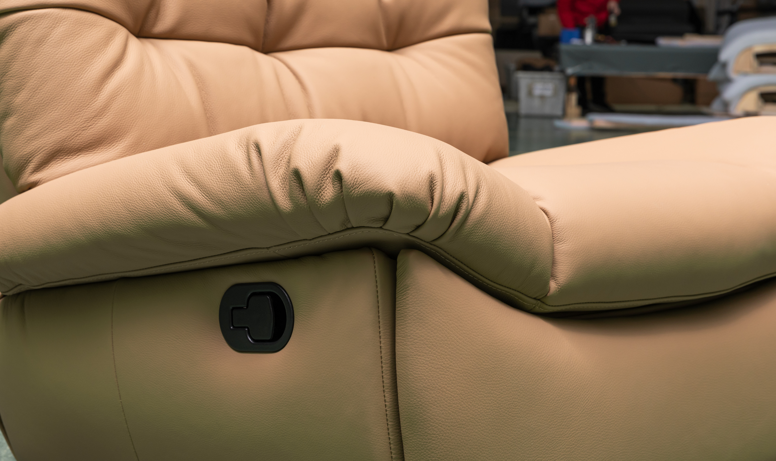 Klaussner Stella Swivel Glider Leather Manual Recliner with Cushion Arms-Jennifer Furniture