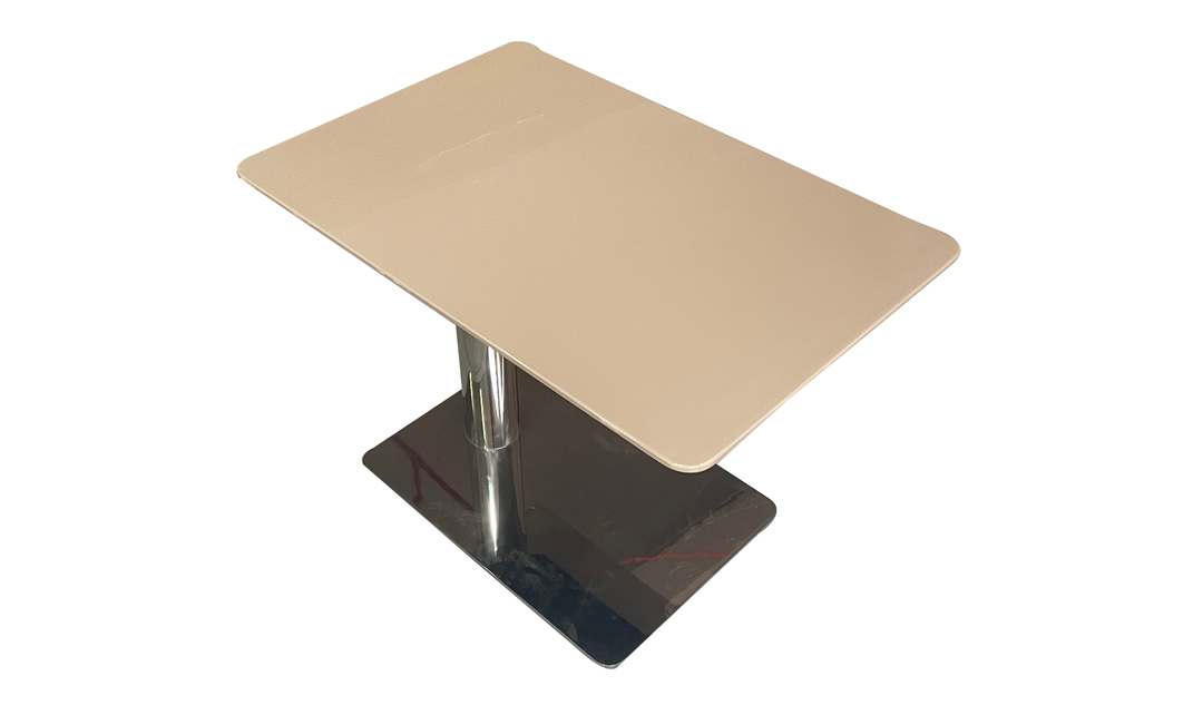 Klaussner Stile Beige Marble Side Table-Jennifer Furniture