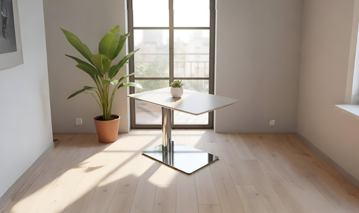 Klaussner Stile Beige Marble Side Table-Jennifer Furniture