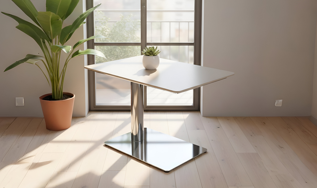 Klaussner Stile Beige Marble Side Table-Jennifer Furniture