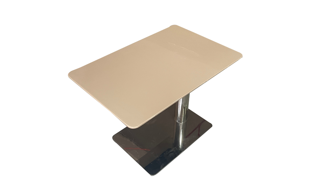 Klaussner Stile Beige Marble Side Table-Jennifer Furniture