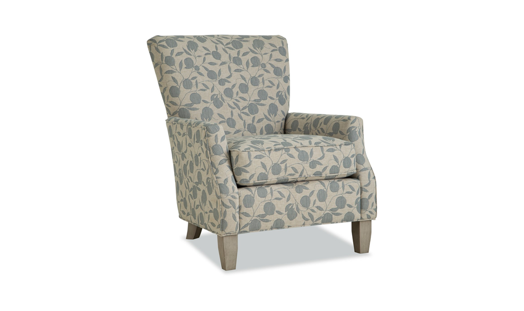 Klaussner Templeton Fabric Accent Chair with Transitional Track Arm - Jennifer Furniture