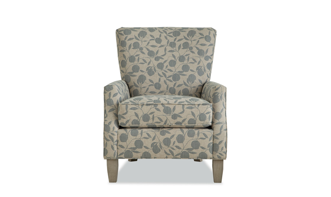 Klaussner Templeton Fabric Accent Chair with Transitional Track Arm - Jennifer Furniture