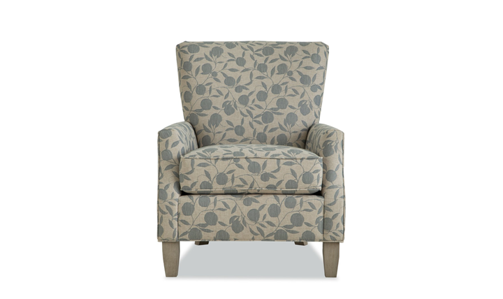 Klaussner Templeton Fabric Accent Chair with Transitional Track Arm - Jennifer Furniture