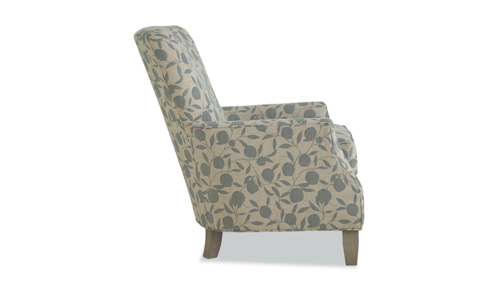 Klaussner Templeton Fabric Accent Chair with Transitional Track Arm - Jennifer Furniture