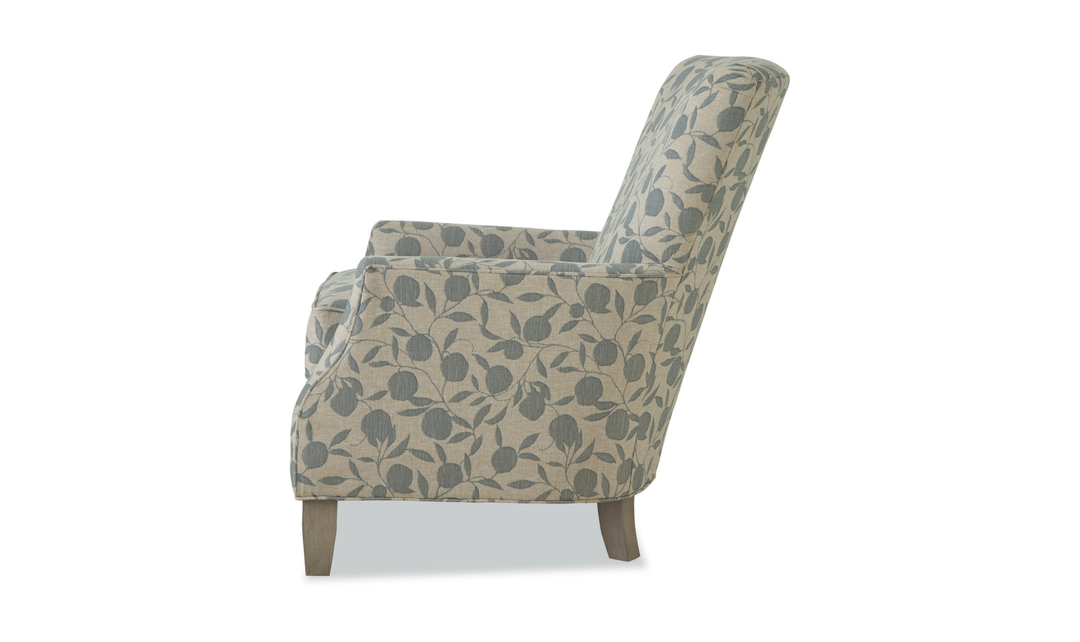 Klaussner Templeton Fabric Accent Chair with Transitional Track Arm - Jennifer Furniture