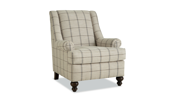 Klaussner Templeton Fabric Traditional Accent Chair With Wingback Design