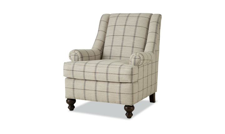 Klaussner Templeton Fabric Traditional Accent Chair With Wingback Design - Jennifer Furniture