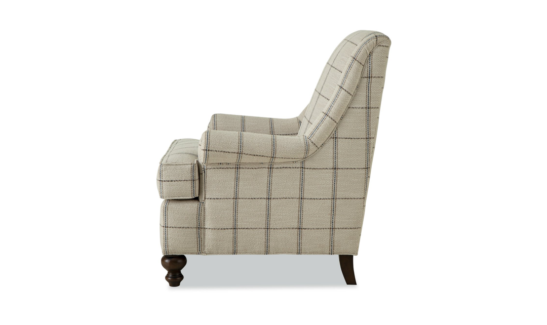 Klaussner Templeton Fabric Traditional Accent Chair With Wingback Design