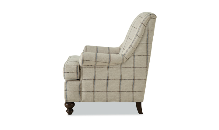 Klaussner Templeton Fabric Traditional Accent Chair With Wingback Design
