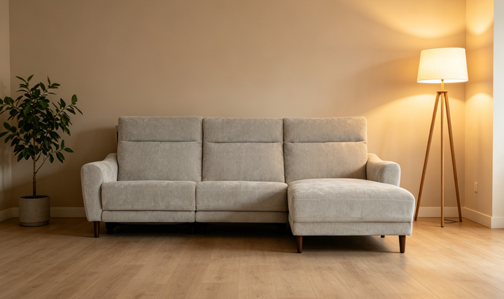 Klaussner Timberly Fabric Power Recliner Sectional Sofa with Chaise-Jennifer Furniture