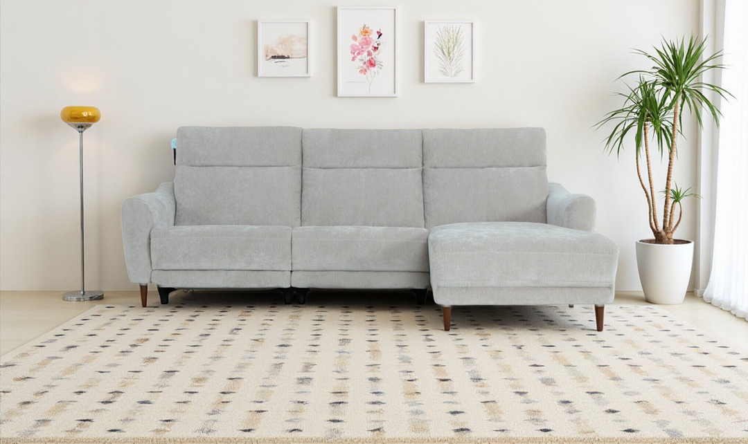 Klaussner Timberly Fabric Power Recliner Sectional Sofa with Chaise-Jennifer Furniture